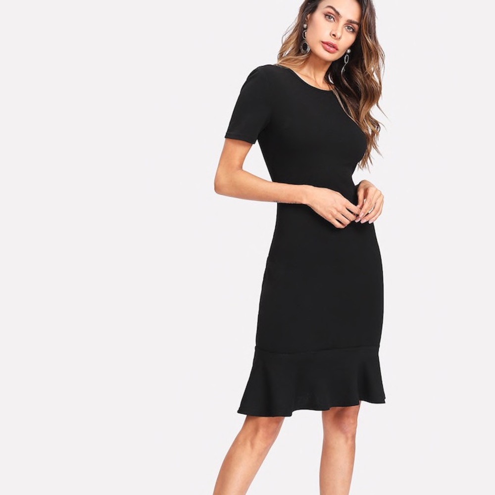 NWOT Classy Deep V Pencil Dress